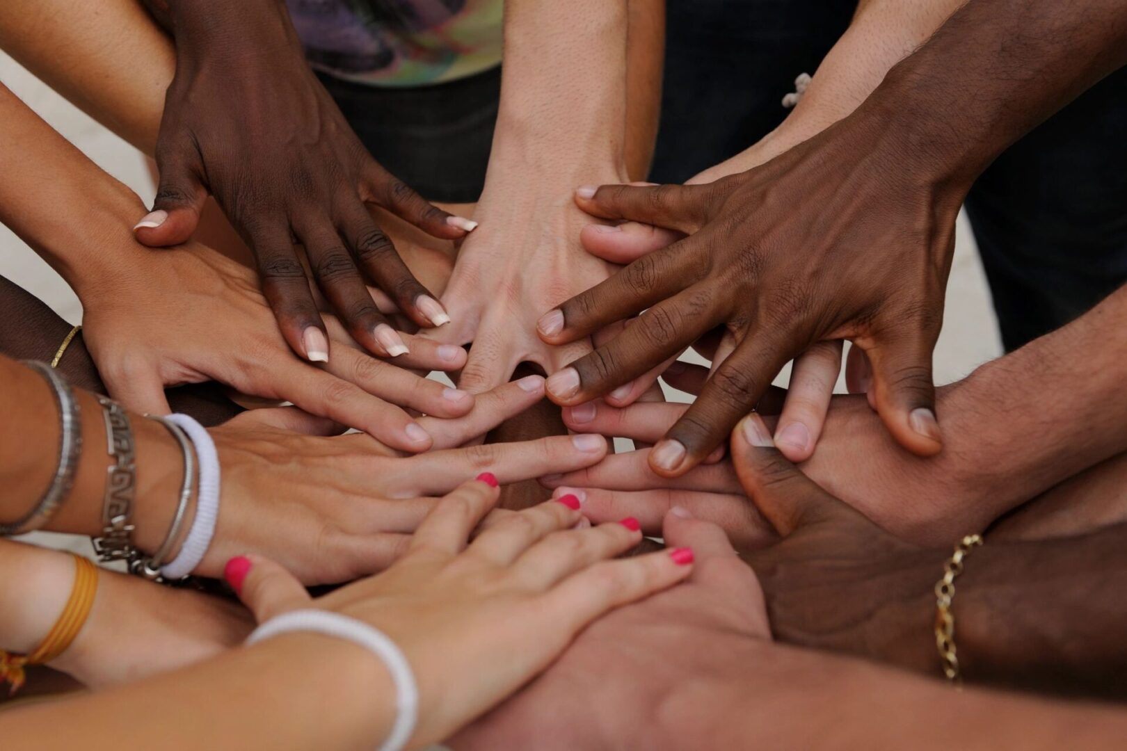 godaddy stock photo women hands friends members